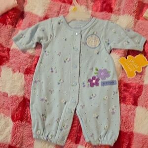 Macy's Child Of Mine By Carter's Floral Baby Onesie with Purple Accents Preemie